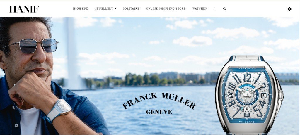 Hanif Jewellers website screenshot