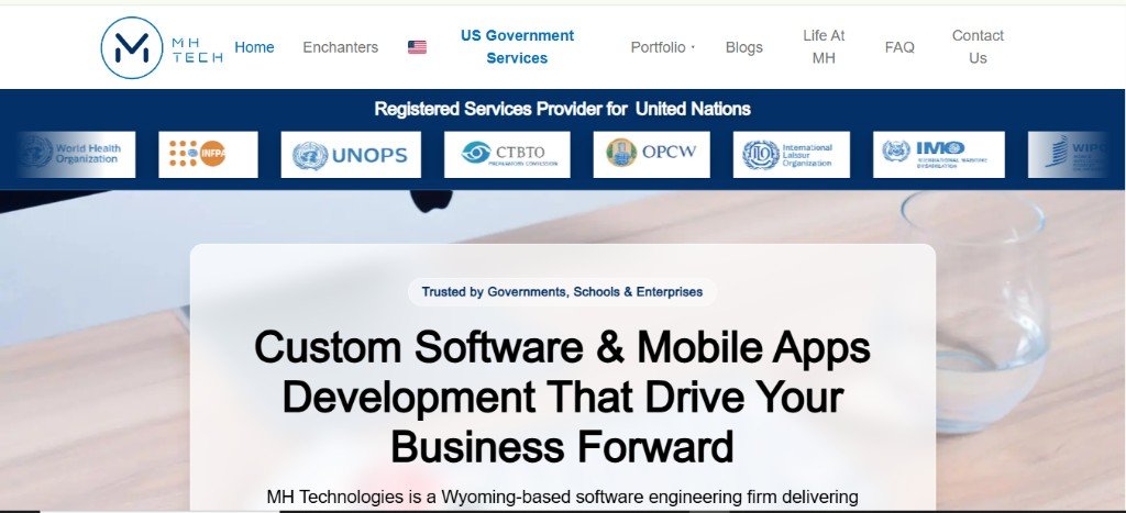 MH Technologies website screenshot