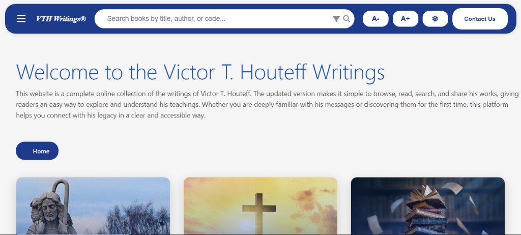 VTH Writings website screenshot